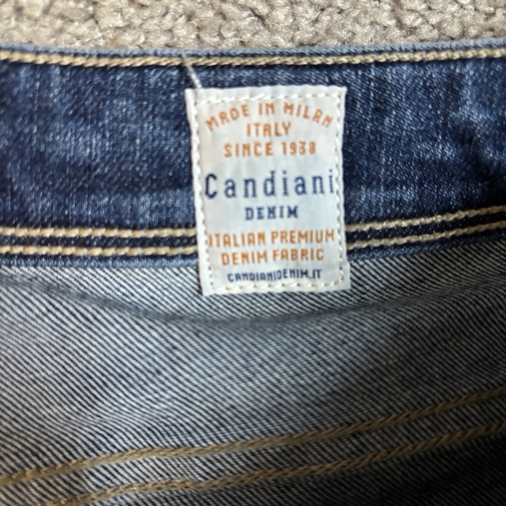 Buckle Black Fit 76 Skinny Jeans Women 30 Blue Faded Candiani Italian Denim Moto - Picture 4 of 12
